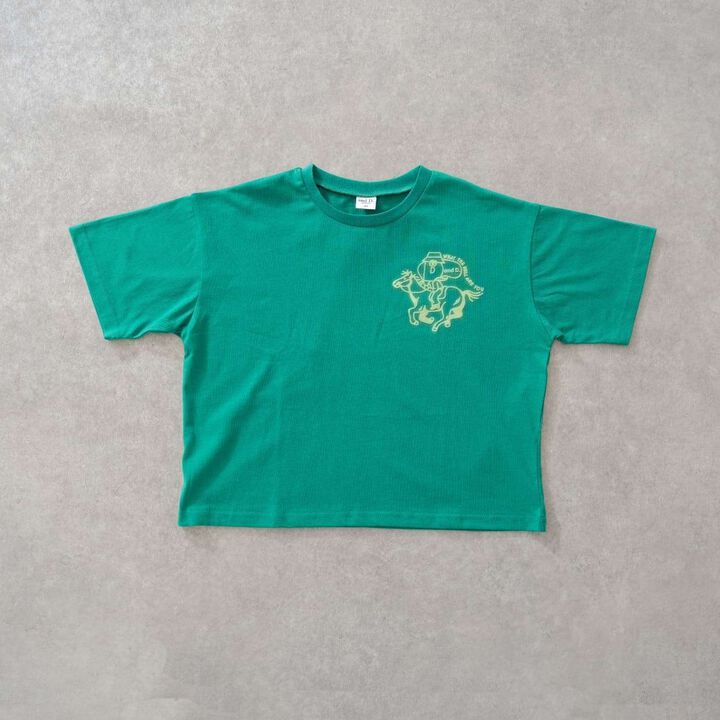 [100% Cotton] D-Jockey Print Short-Sleeve T-Shirt,Green, medium image number 0