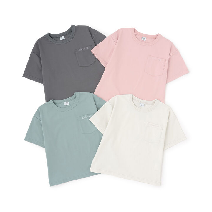 [Cool Touch] [UV Protection] Pocket Short-Sleeve T-Shirt,Pink, medium image number 12