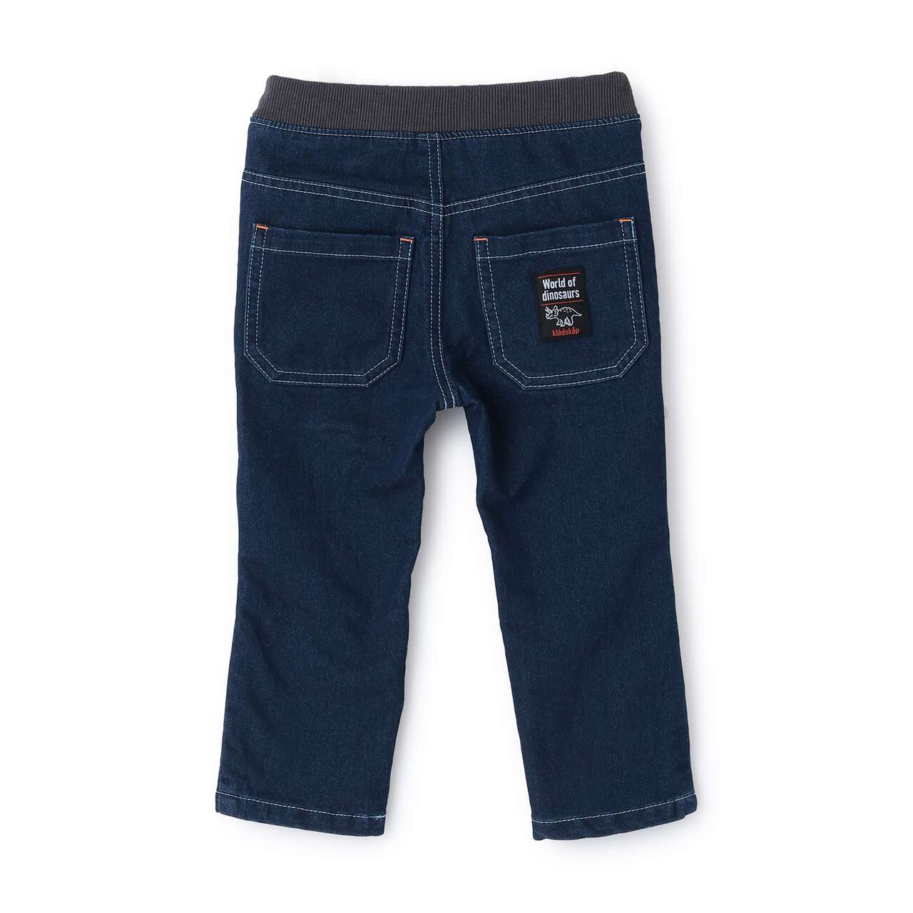 Dinosaur and Heavy Machinery Long-Length Straight Pants,Navy, large image number 1