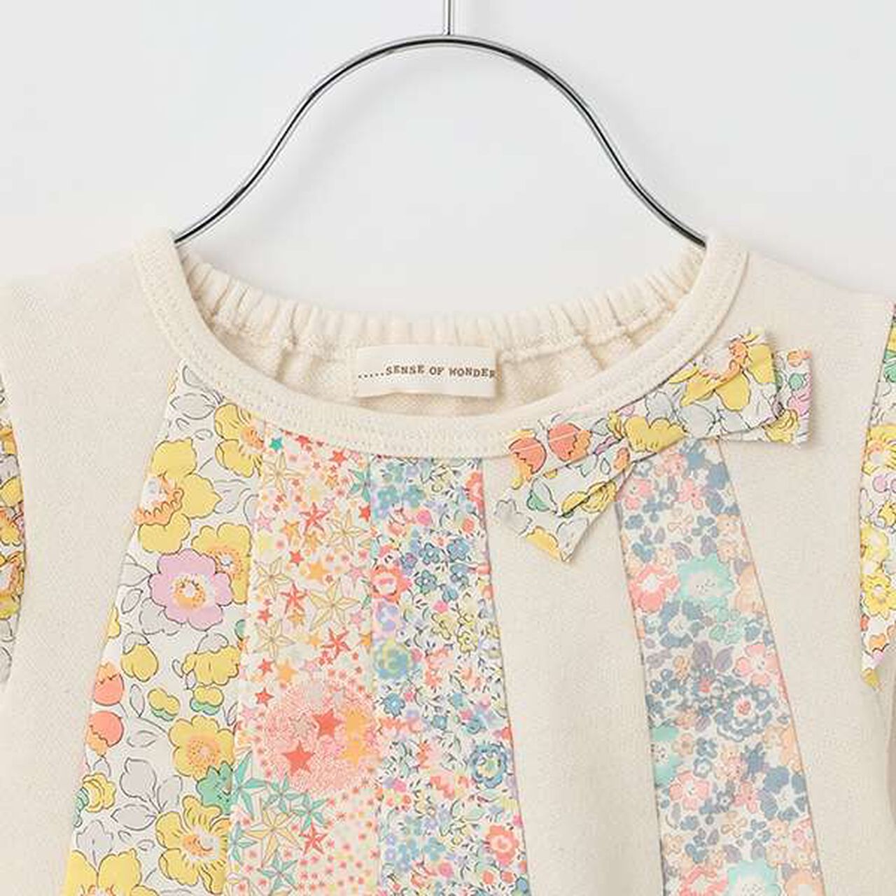 [Made in Japan] Liberty Fabric Patchwork Sweatshirt,Pearl white, large image number 3
