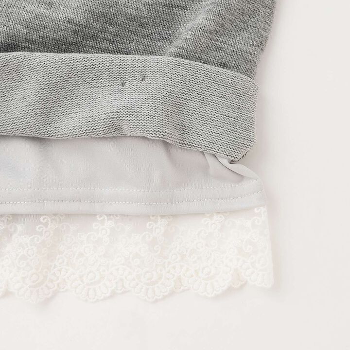 Lace Knit Shorts,Gray, medium image number 5