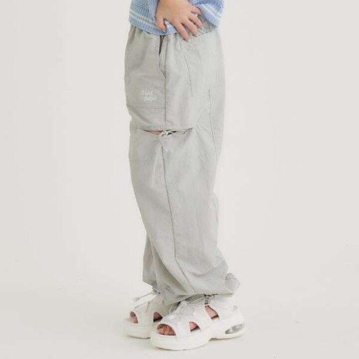 Slit Ribbon Shaka Pants,Black, medium image number 19