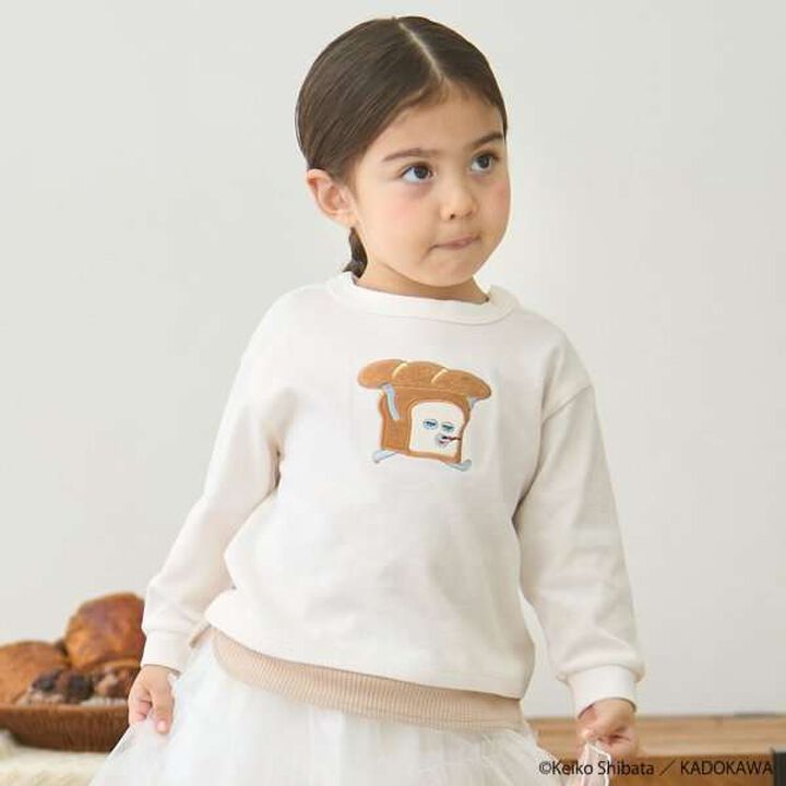 [Bread Thief] Appliqu&eacute; Long-Sleeve T-Shirt,Off white, medium image number 0