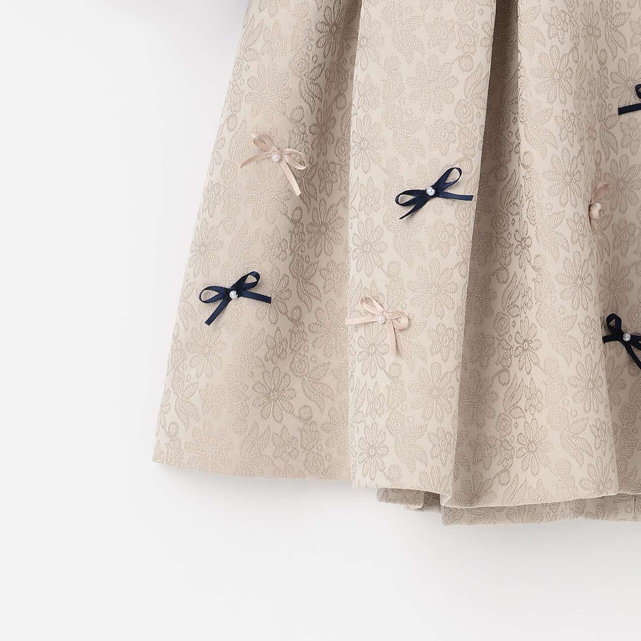 [Formal] Jacquard Ribbon OP + Collared JK Set,Beige, large image number 16