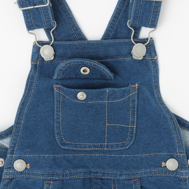 Knit Denim Overalls,Navy, medium image number 4