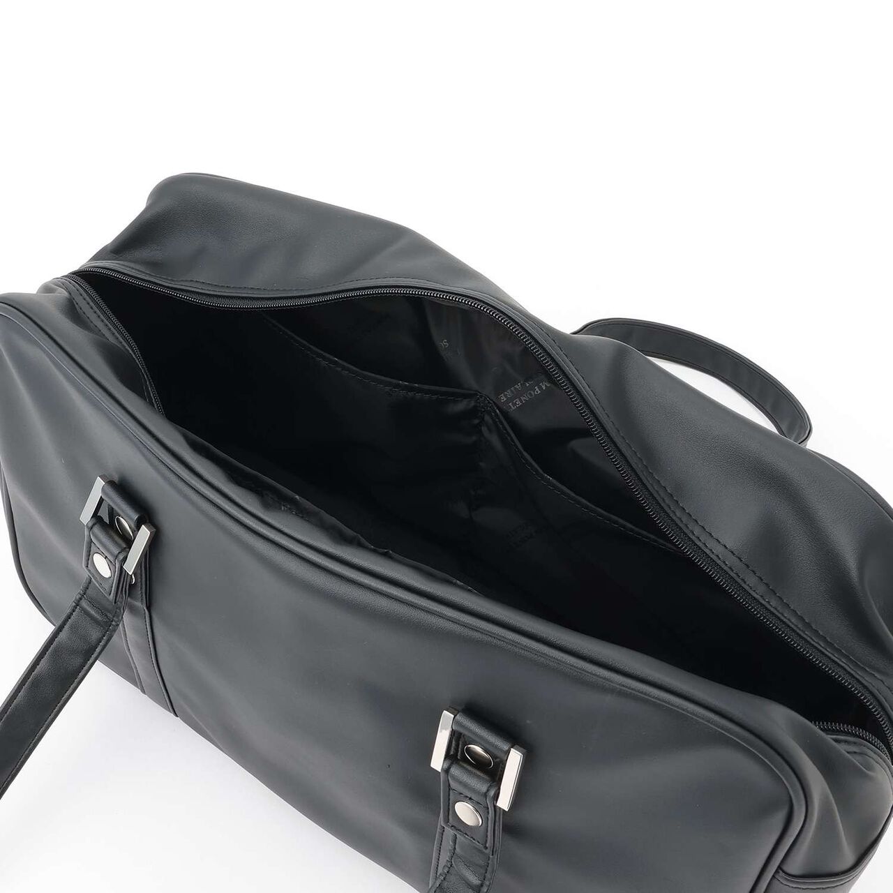 Synthetic Leather School Bag,Black, large image number 6