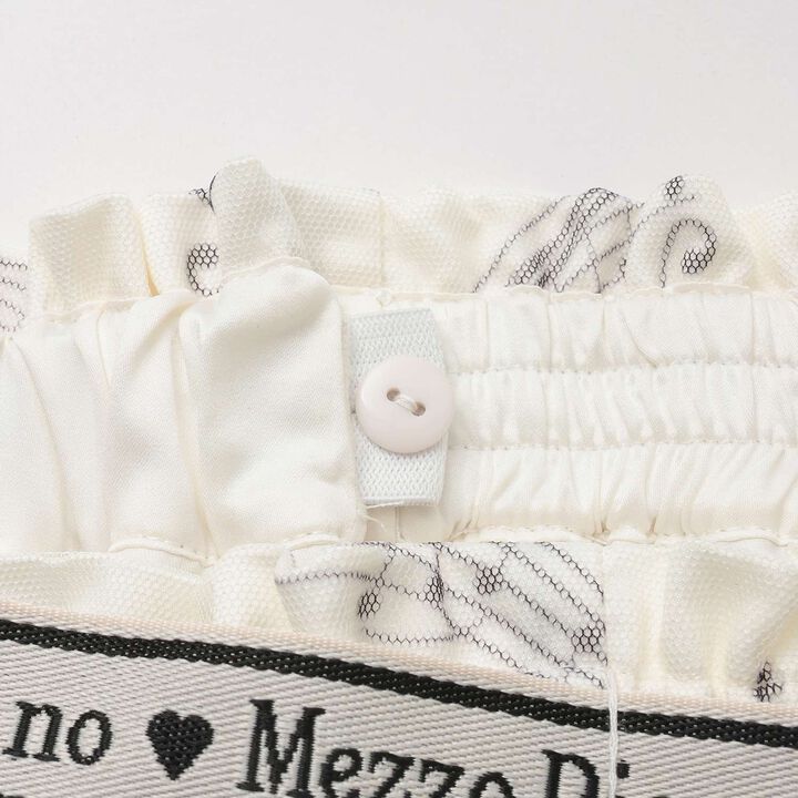 Musical Note Pattern Frill Tulle Skirt♪,Black, medium image number 3