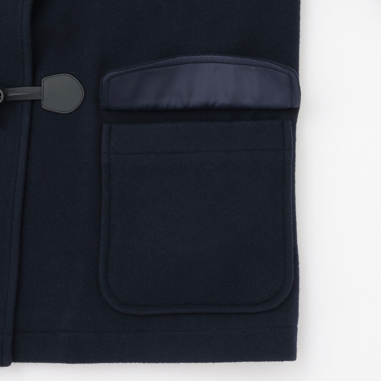 [Lightweight Quilted Lining] Mid-Length Duffle Coat,Navy, large image number 12