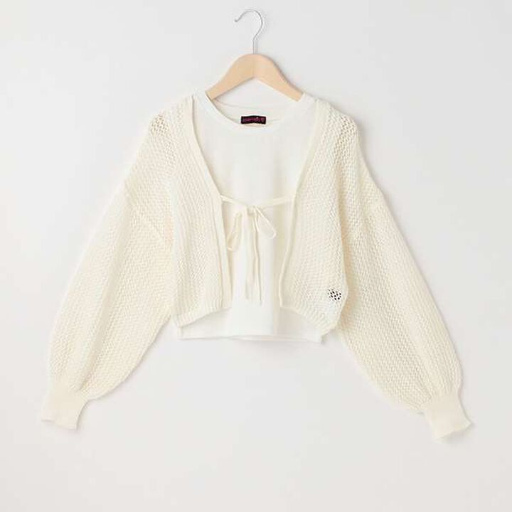 Mesh Bolero Inner Wear Set,Pink, medium image number 6