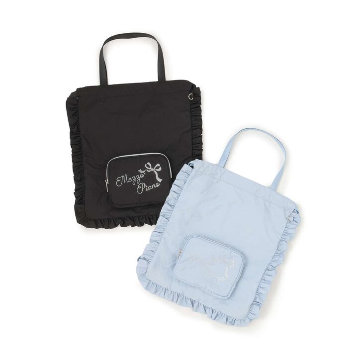 A4-Compatible Water-Repellent Sparkling Logo Knapsack,Black, medium image number 10