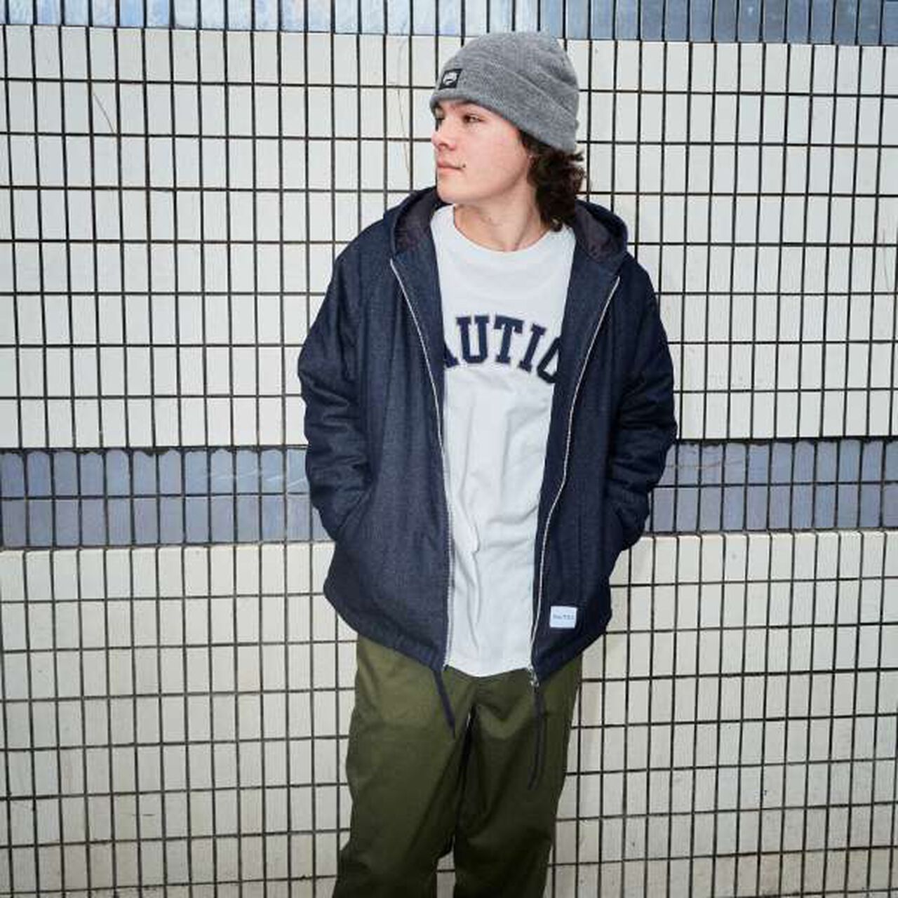 Name-Tag Beanie,Charcoal gray, large image number 1