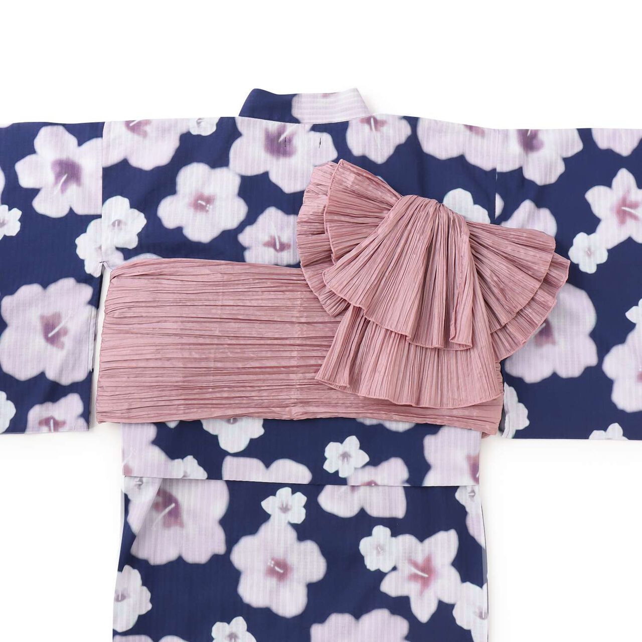Floral Pattern Two-Piece Yukata,Pearl white, large image number 29
