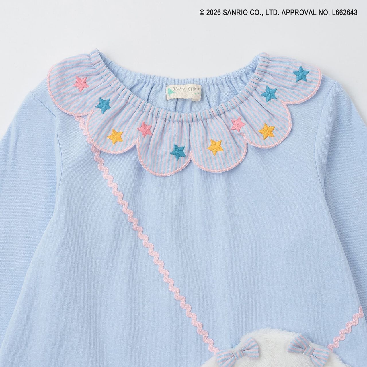 My Melody/Cinnamoroll/Kuromi Small Shoulder Bag Long-Sleeve T-Shirt,Blue, large image number 2