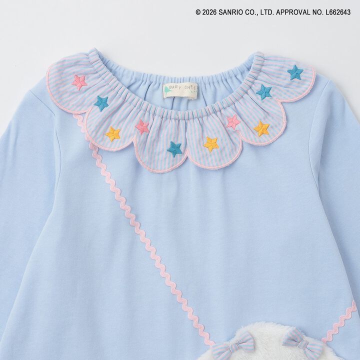 My Melody/Cinnamoroll/Kuromi Small Shoulder Bag Long-Sleeve T-Shirt,Blue, medium image number 2