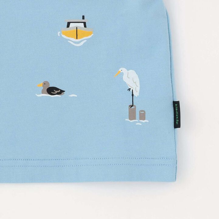 Hankyu Train Overpass Short Sleeve T-Shirt,Yellow, medium image number 4