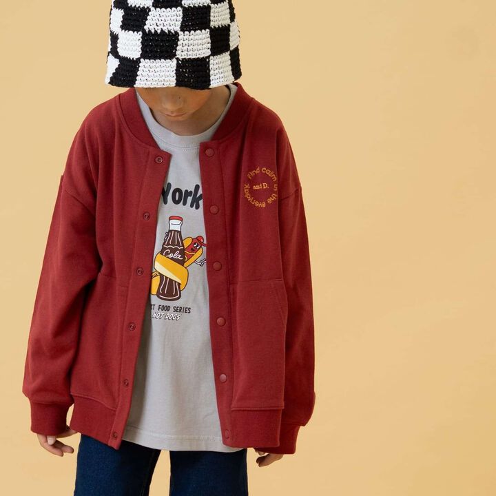 Sweatshirt Crew Neck Cardigan,Black, medium image number 4