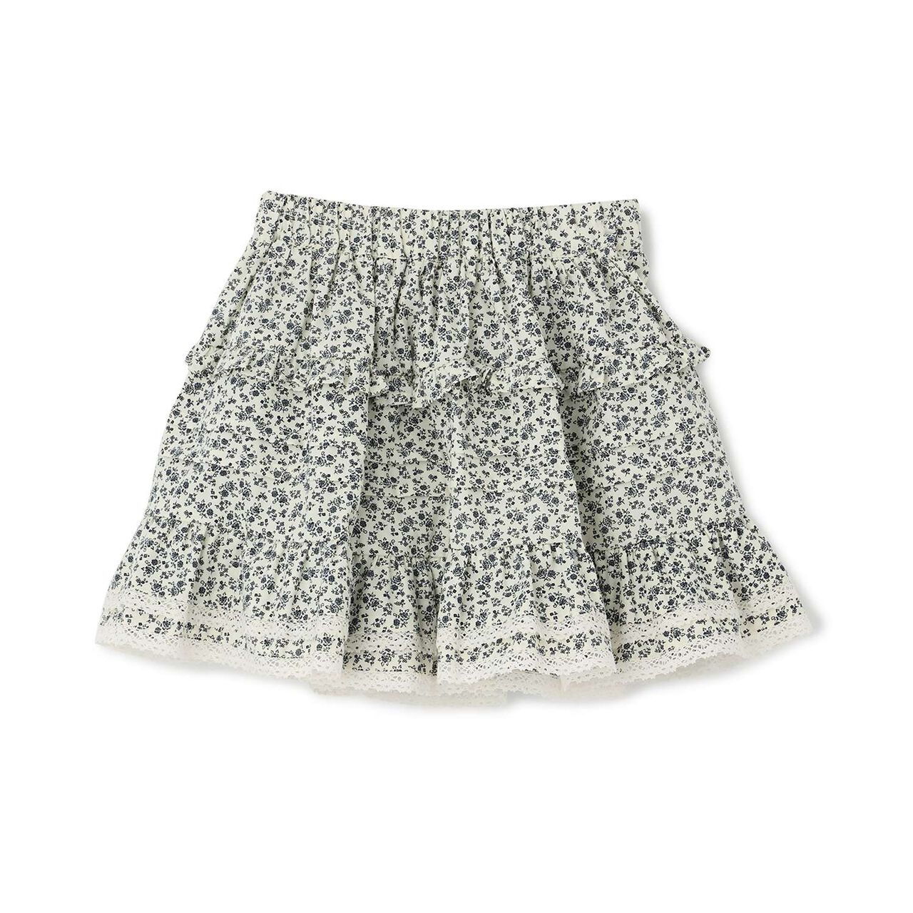 Frill Tiered Skirt,Cream, large image number 0