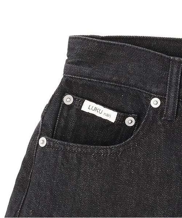 Denim Wide Tapered Pants,Sax blue, medium image number 7