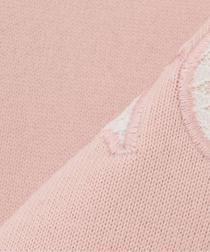 Lace Logo Sweatshirt [Korean Fashion],Navy, medium image number 11