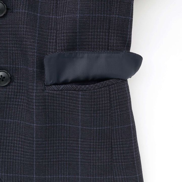 [Formal] Checkered Jacket & Half Pants Set,Light khaki, medium image number 13