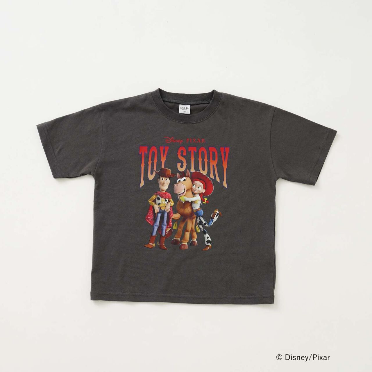 [Disney-Pixar-Toy Story] Toy Story Group Art Wide Short-Sleeve T-Shirt,Charcoal gray, large image number 8