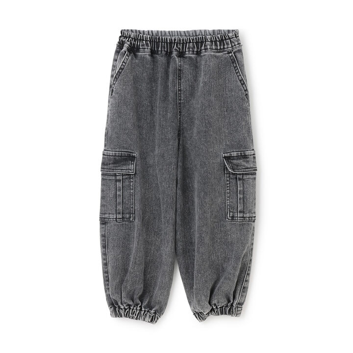 Stretch Denim Cargo Pants,Black, medium image number 21