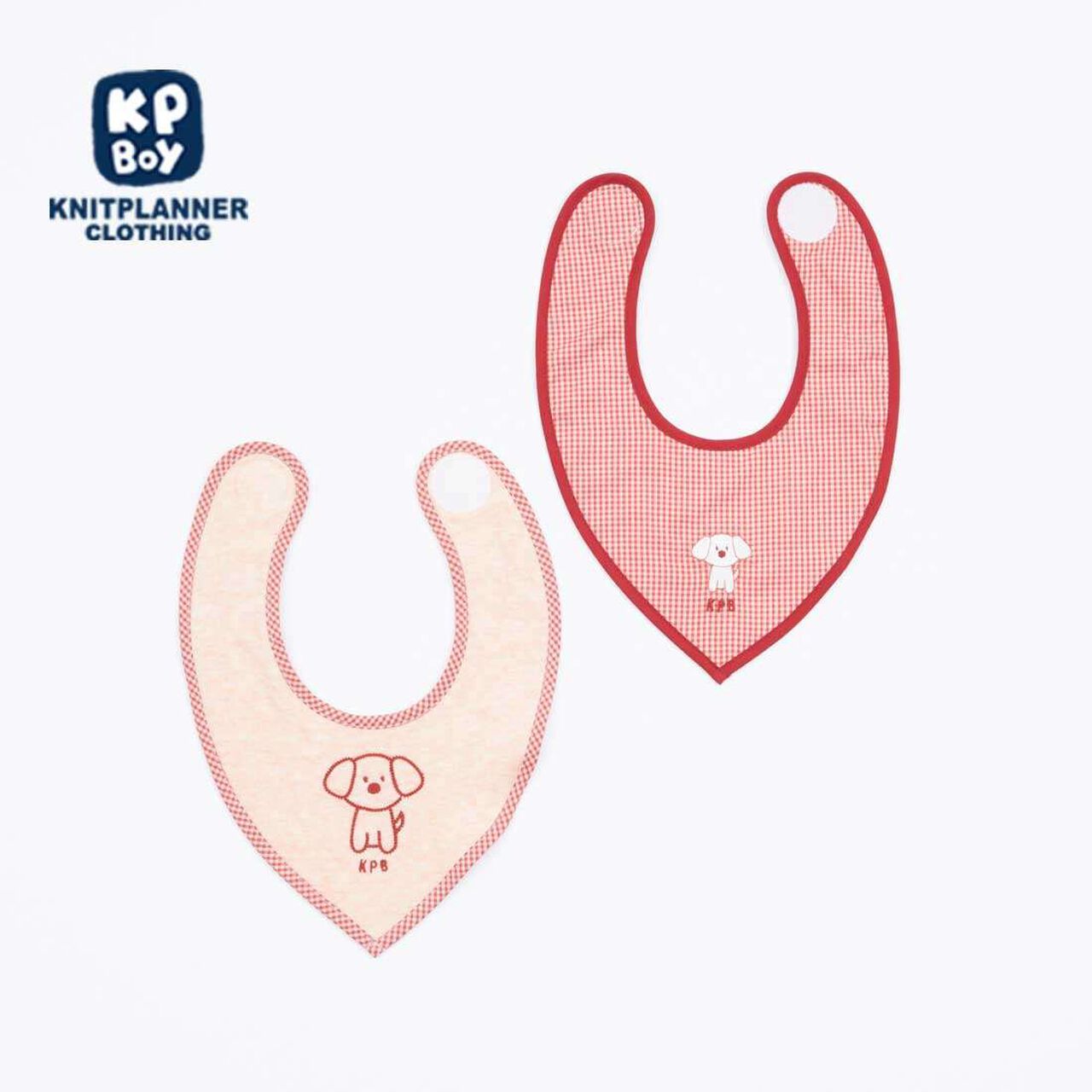 [Made in Japan] KPBOY Dog Motif 2-Piece Bib Set,Smoke white, large image number 6