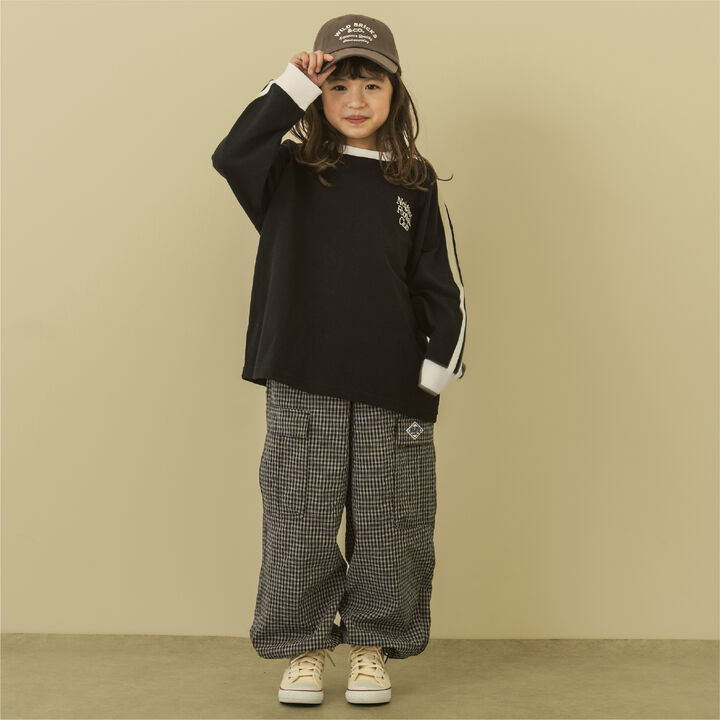 [Stain Resistant] Long-Sleeve T-Shirt with Sleeve Stripes,White, medium image number 10