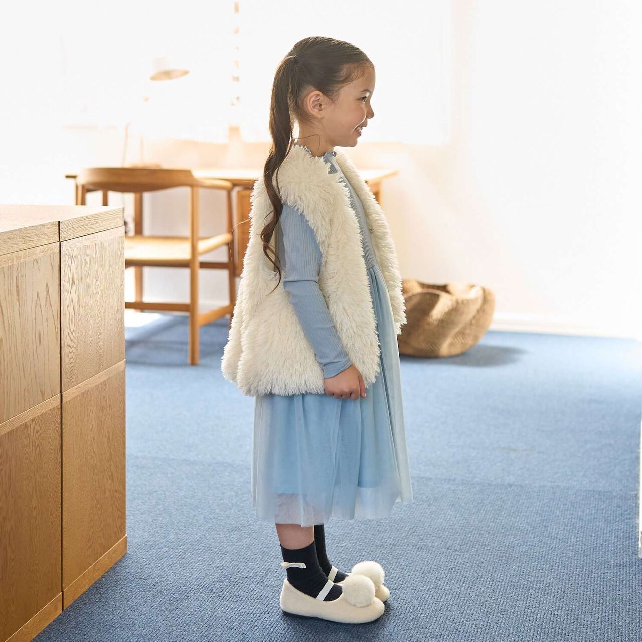 Fluffy and Soft Halloween Fur Vest,Mint, large image number 19