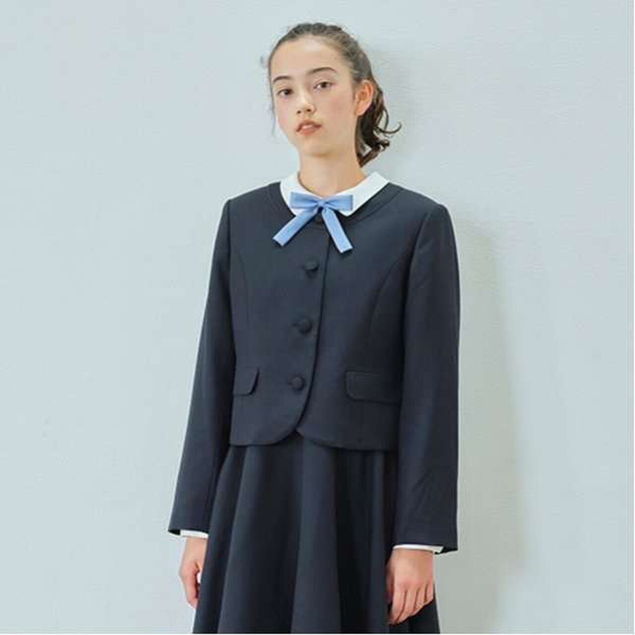 Saxony No-Collar Jacket,Navy, large image number 0