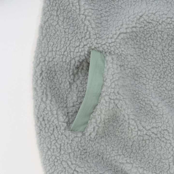 Reversible Color-Blocked Boa Outerwear,Black, medium image number 9