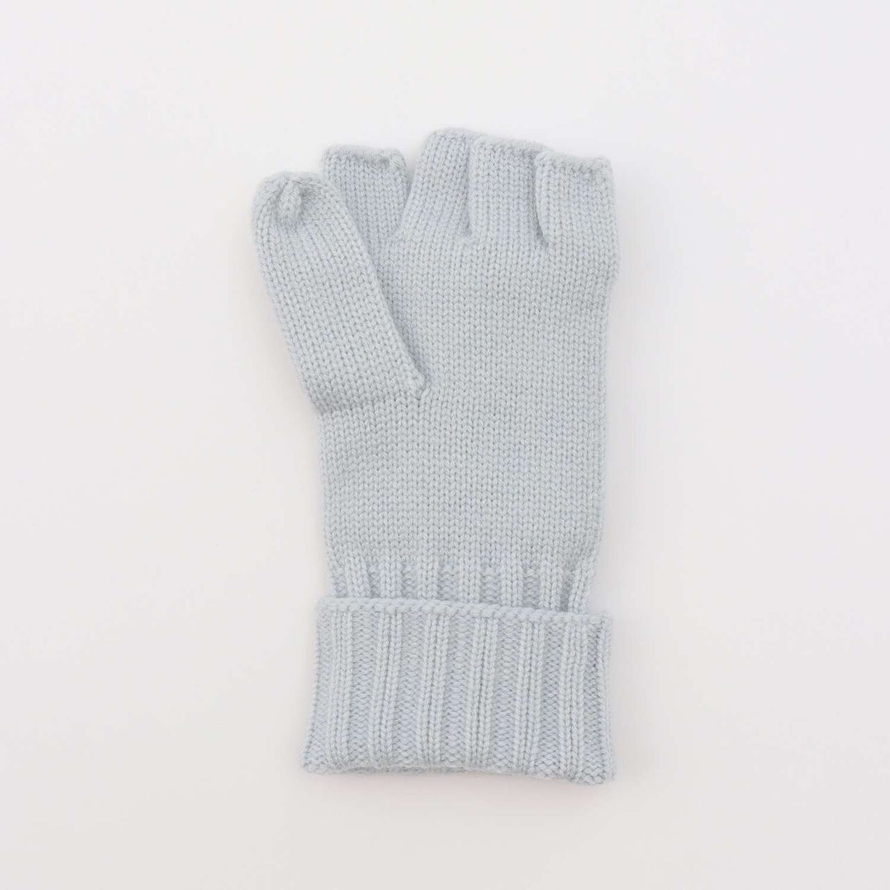 Cable Knit Gloves,Sax blue, large image number 1