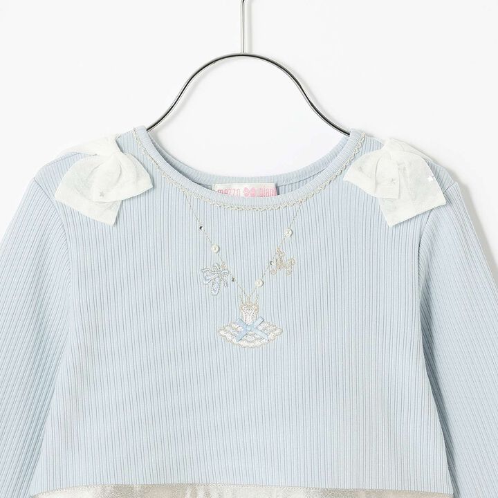 Tulle Embroidery Docking Dress,Pink, medium image number 2