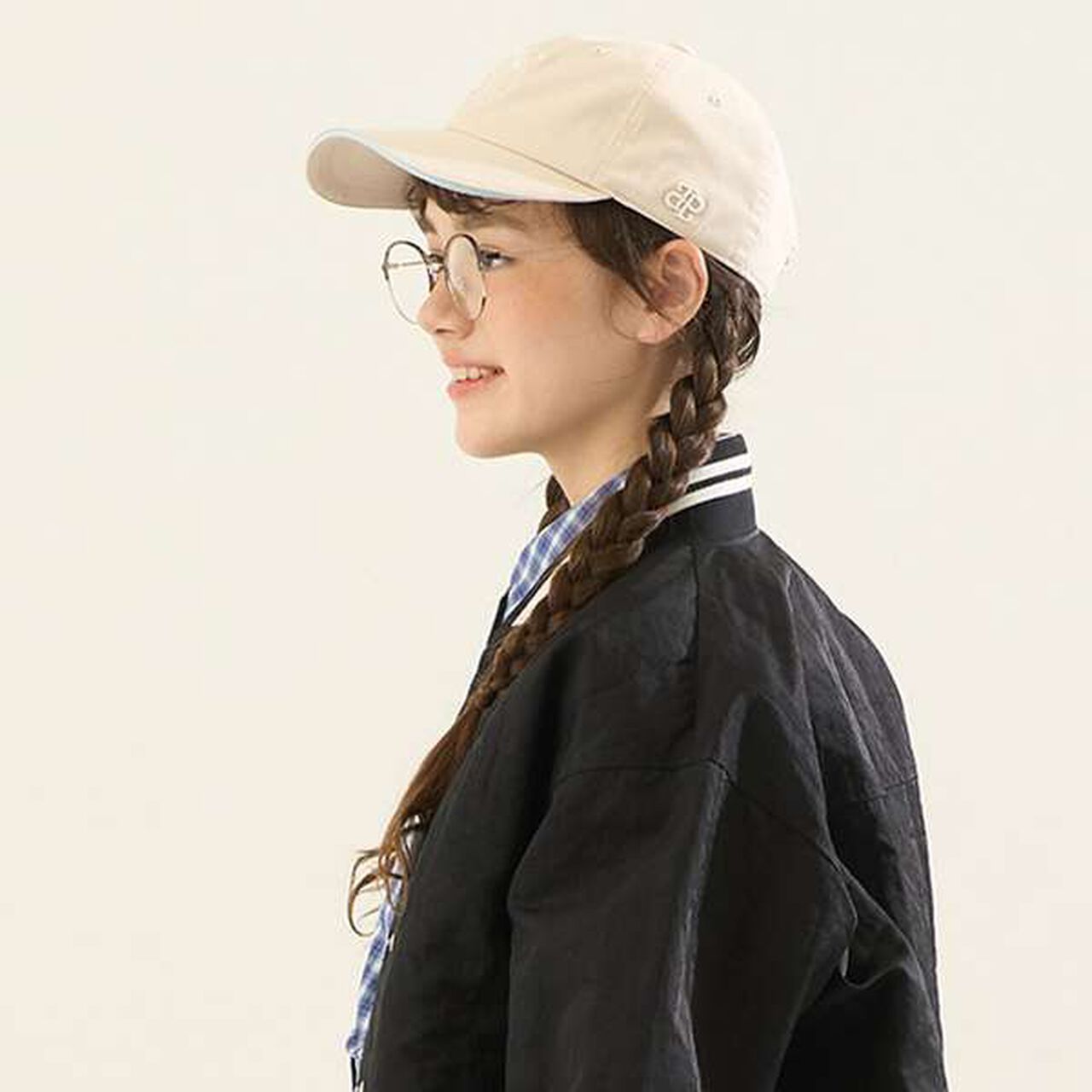 Ribbon Embroidered Cap,Black, large image number 2