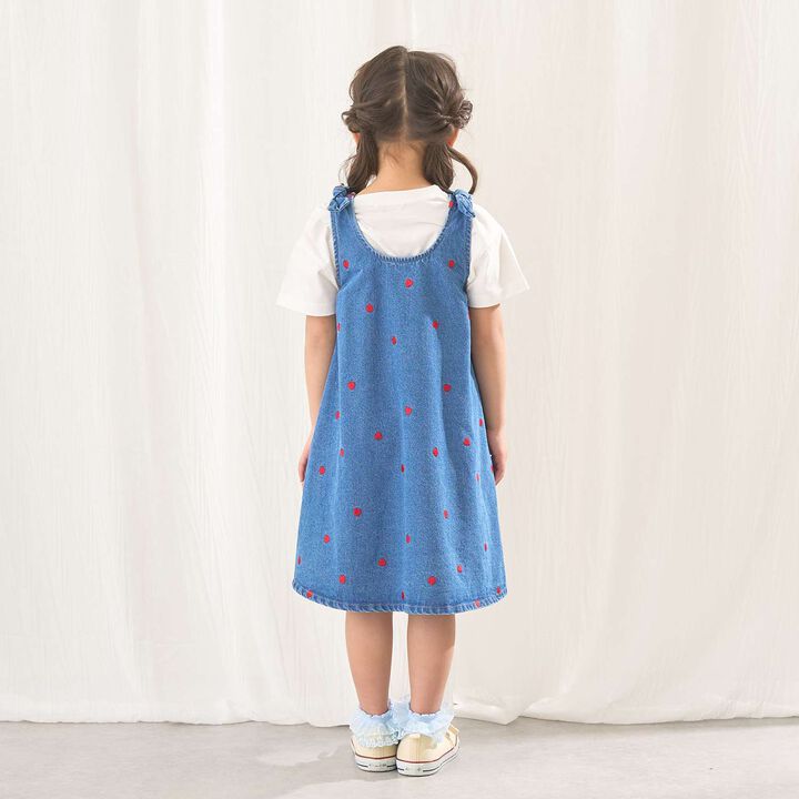 [Tomodeni] Assorted Embroidered All-Over Pattern Flare One-Piece Dress,Blue, medium image number 15