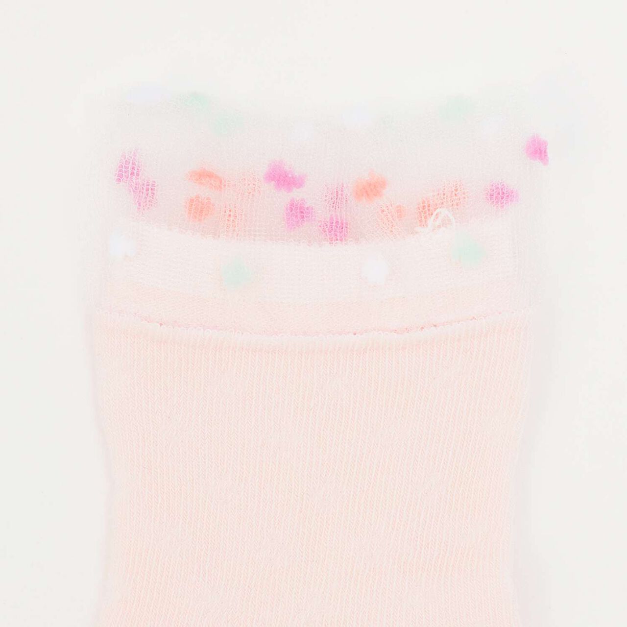 Tulle Dot Socks [Made in Japan],Pink, large image number 1