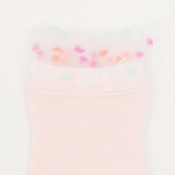 Tulle Dot Socks [Made in Japan],Pink, medium image number 1