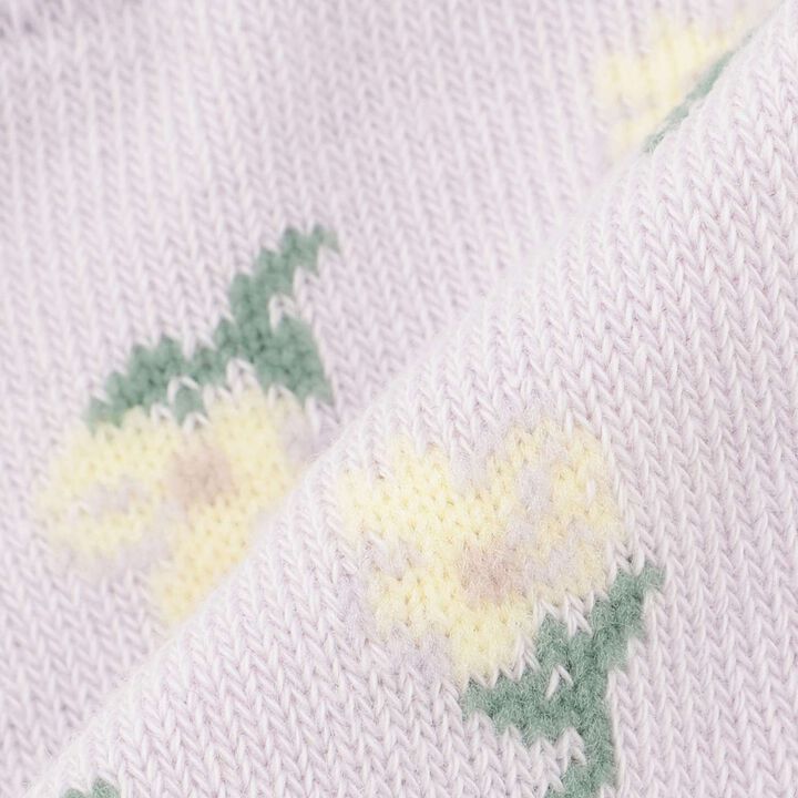 Floral Pattern Crew Socks 2-Pack,Lavender, medium image number 4