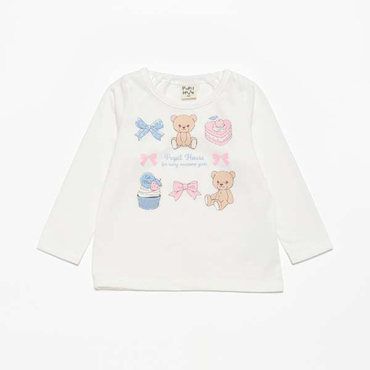 990T Long-Sleeve Bear Ribbon Sweets,Pink, large image number 7
