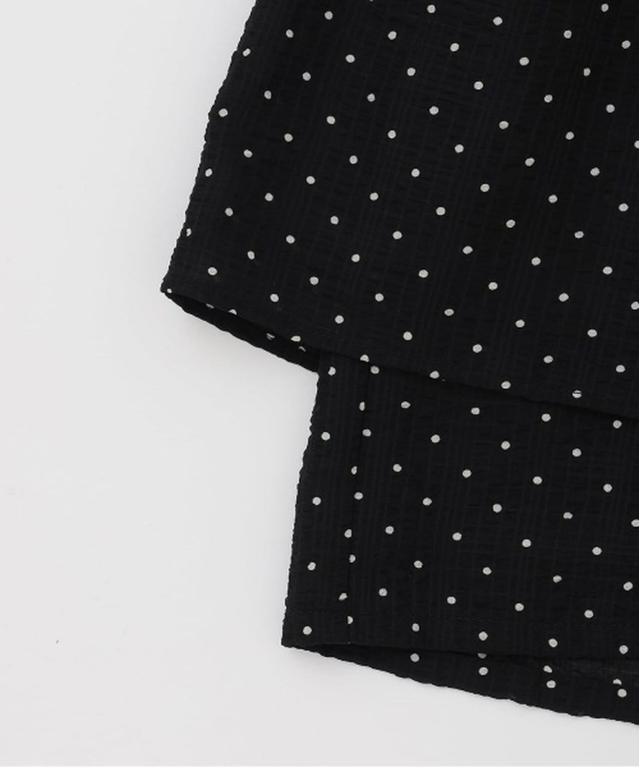 Polka Dot Peplum Mini Overalls,Black, large image number 10