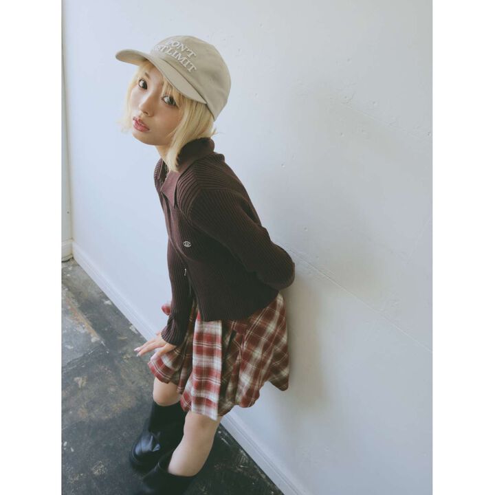 [LTXC] Rib WZIP Cardigan,Brown, medium image number 1