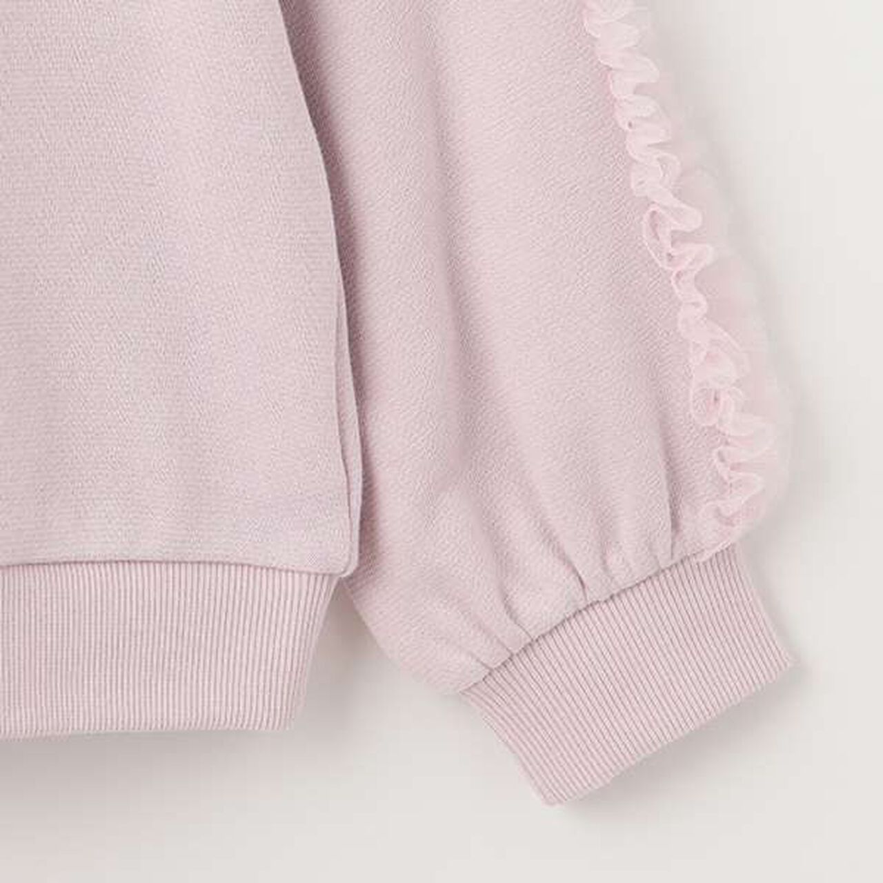 Tulle Frill Sweatshirt,Off white, large image number 7