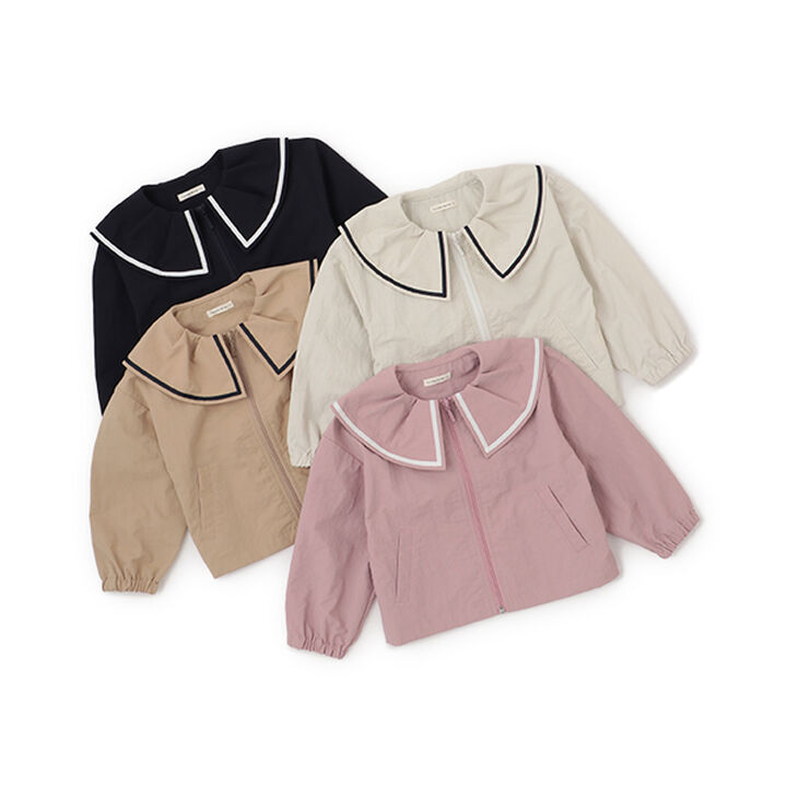 Frill Collar Windbreaker,Navy, medium image number 11