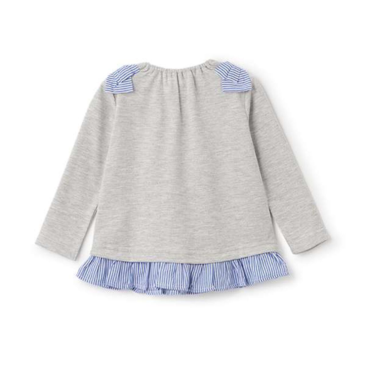 Shoulder Ribbon Sweatshirt,Gray, large image number 1