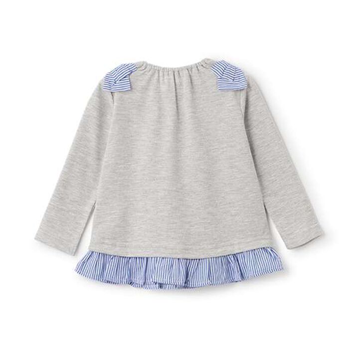 Shoulder Ribbon Sweatshirt,Gray, medium image number 1