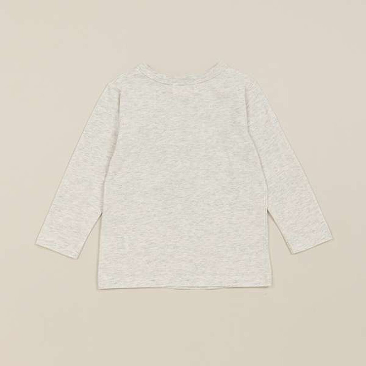 Animal Motif Long-Sleeve T-Shirt,Light gray, large image number 1