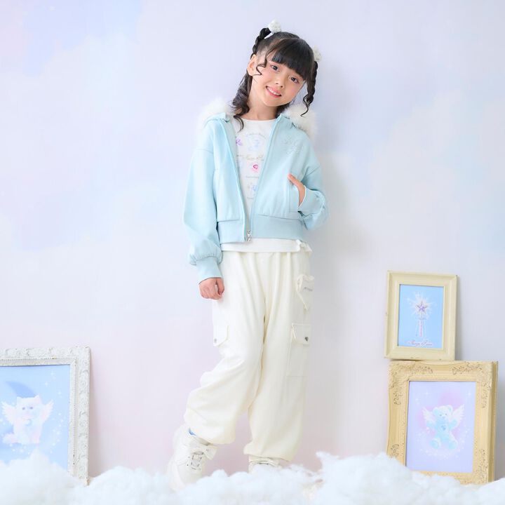 Lame Fleece Faux Fur Hooded Zip Parka,Mint, medium image number 16