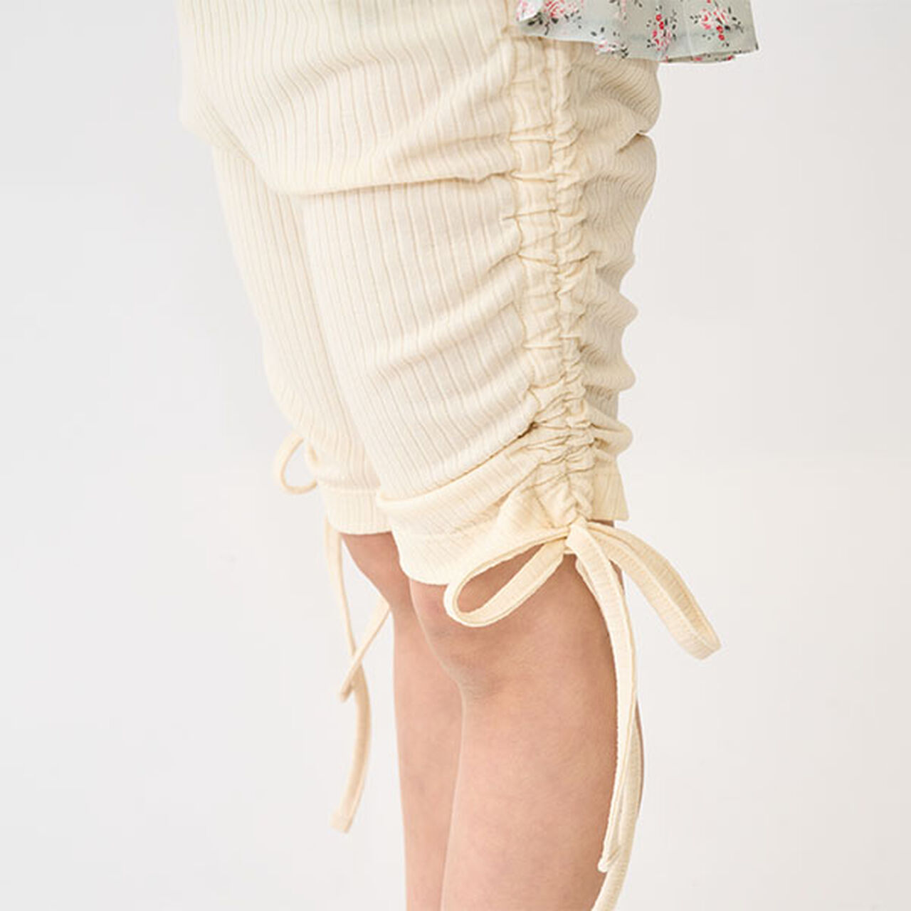 5-Length Shirred Leggings,Moderate pink, large image number 5