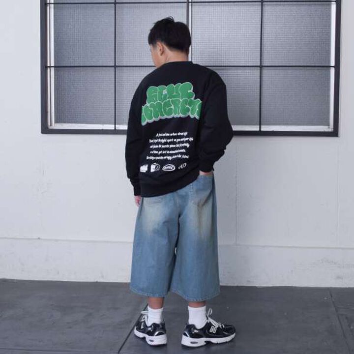 Quick-Dry Resistant to Pilling Big Back Graffiti Sweatshirt,Brown, medium image number 11