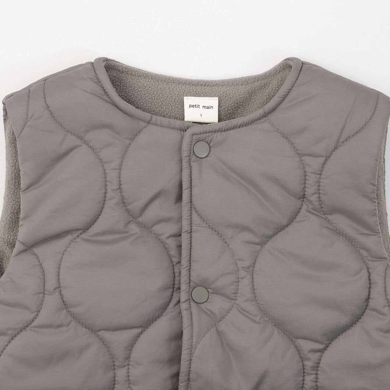 [Water-Repellent] Quilted Vest,Charcoal gray, large image number 11